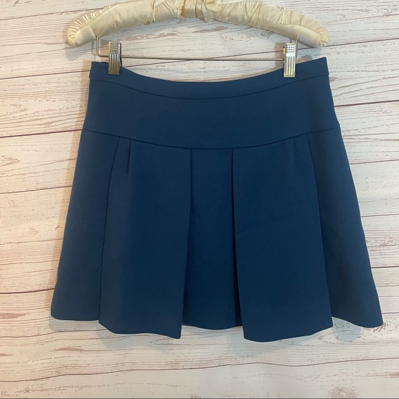 NWT J. Crew Caravan Blue Box Pleat Skirt - Picture 3 of 6